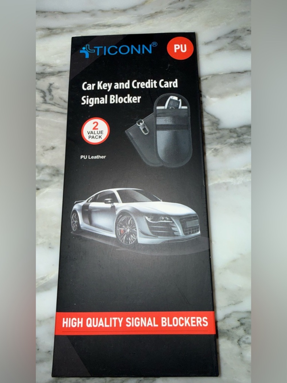 Car Key & Credit Card Blocker Signal Blocker 2 pack RFID & NFC Blocker